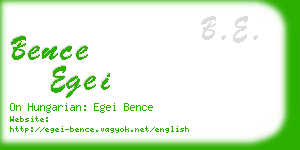bence egei business card